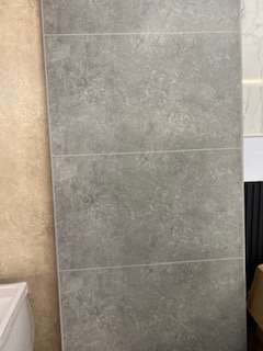 Concrete Grey Cut-Tile Matt 2400 x 1000 x 10mm PVC Panel