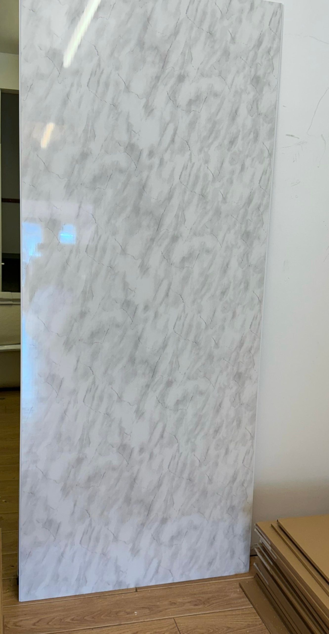 Light Grey Marble Gloss 2400 x 1000 x 10mm PVC Wall Panel - Image 5