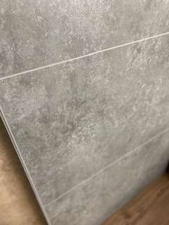Concrete Grey Cut-Tile Matt 2400 x 1000 x 10mm PVC Panel - Image 4