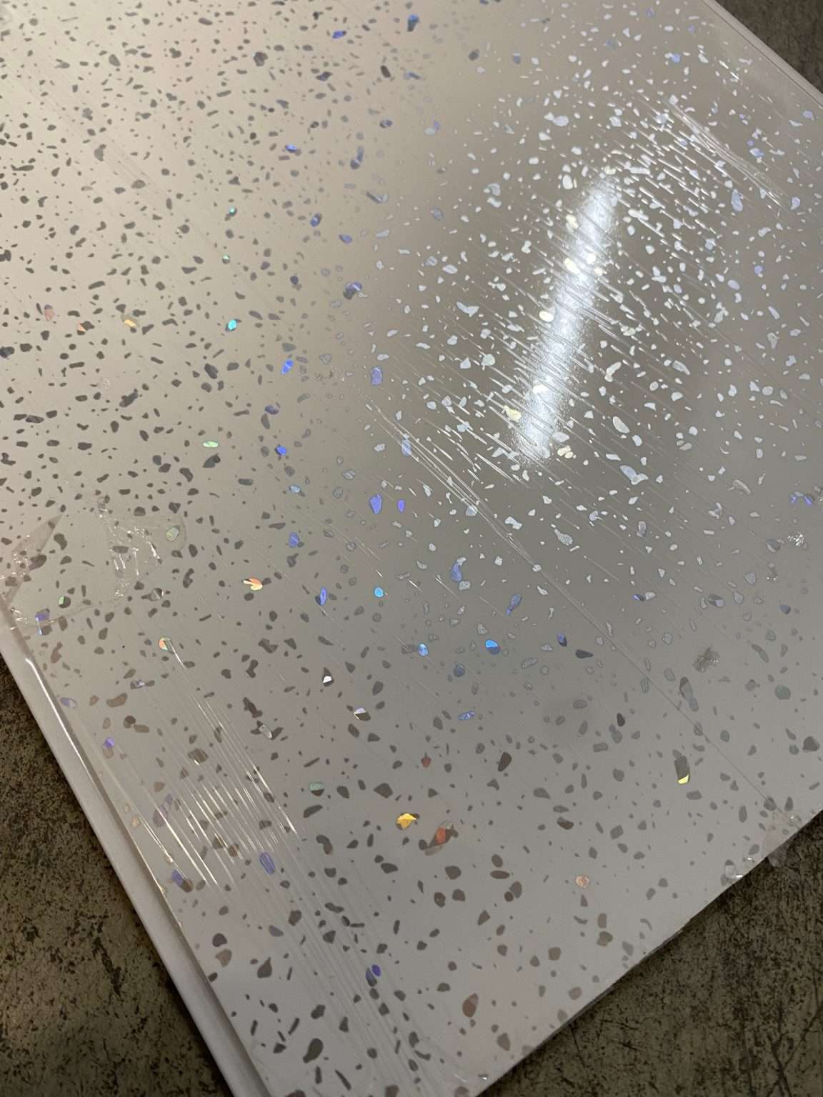 White Sparkle 2950x250x8mm PVC Panel - Image 2