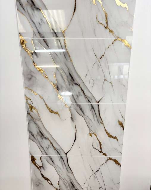 Gold Leaf Cut-Tile Gloss PVC Panel 2400 x 1000 x 10mm - Image 3