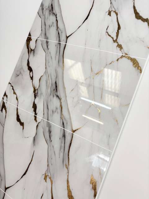 Gold Leaf Cut-Tile Gloss PVC Panel 2400 x 1000 x 10mm - Image 5