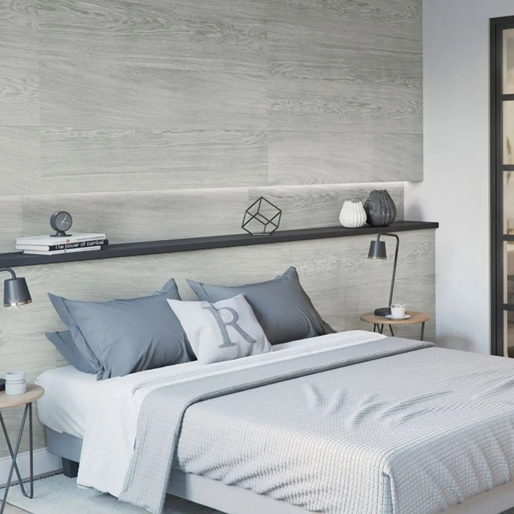 Wood Snowy 1350mm x 295mm PVC Panel pack of 8 Full Core