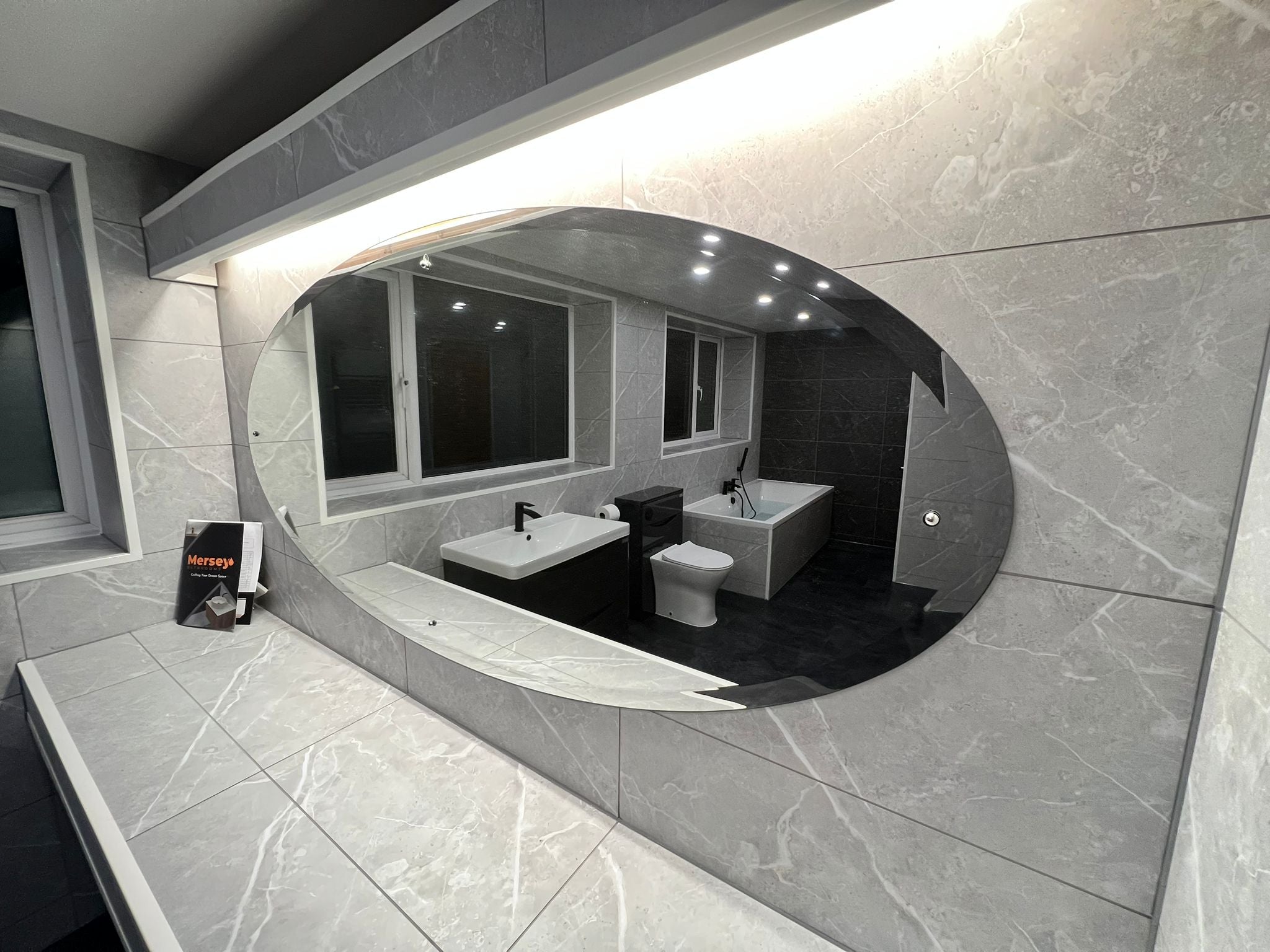 Moonlit Marble Tile Matt Grey Grout - 2700x600x10mm - Image 3