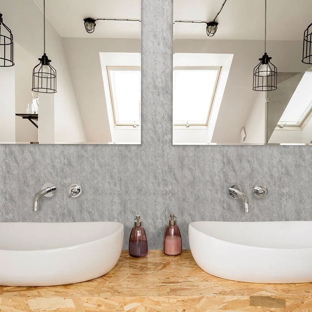 Decorwall Elite Print Storm Grey 2700x250x8mm PVC Panel - Image 2