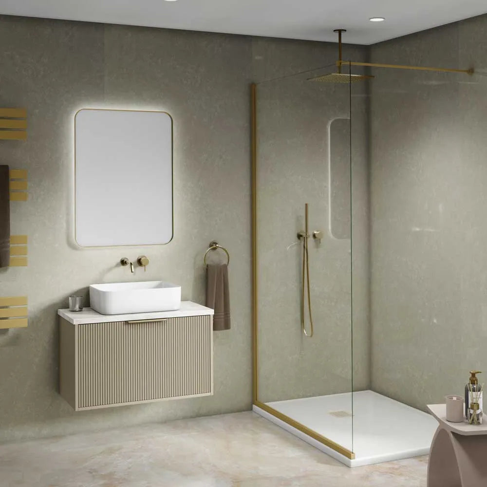 Matt Truffle Stone Bathroom Wall Panel – 2.4m x 90cm - Image 3