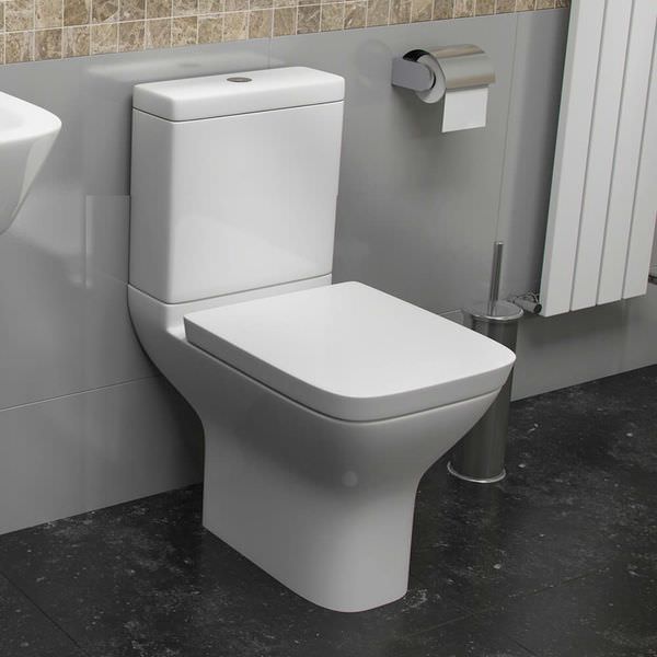 Kartell K-Vit Project Square White Close Coupled WC Pan With Cistern And Seat - Image 2