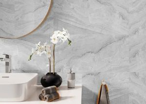 Small Tile Ash Grey 300mm x 600mm SPC Panel Pack of 13
