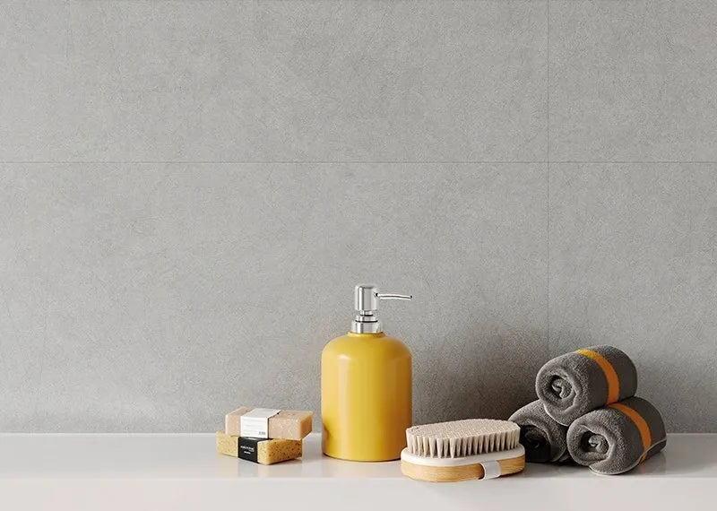 Small Tile Concrete Light 300mm x 600mm SPC Panel Pack of 13