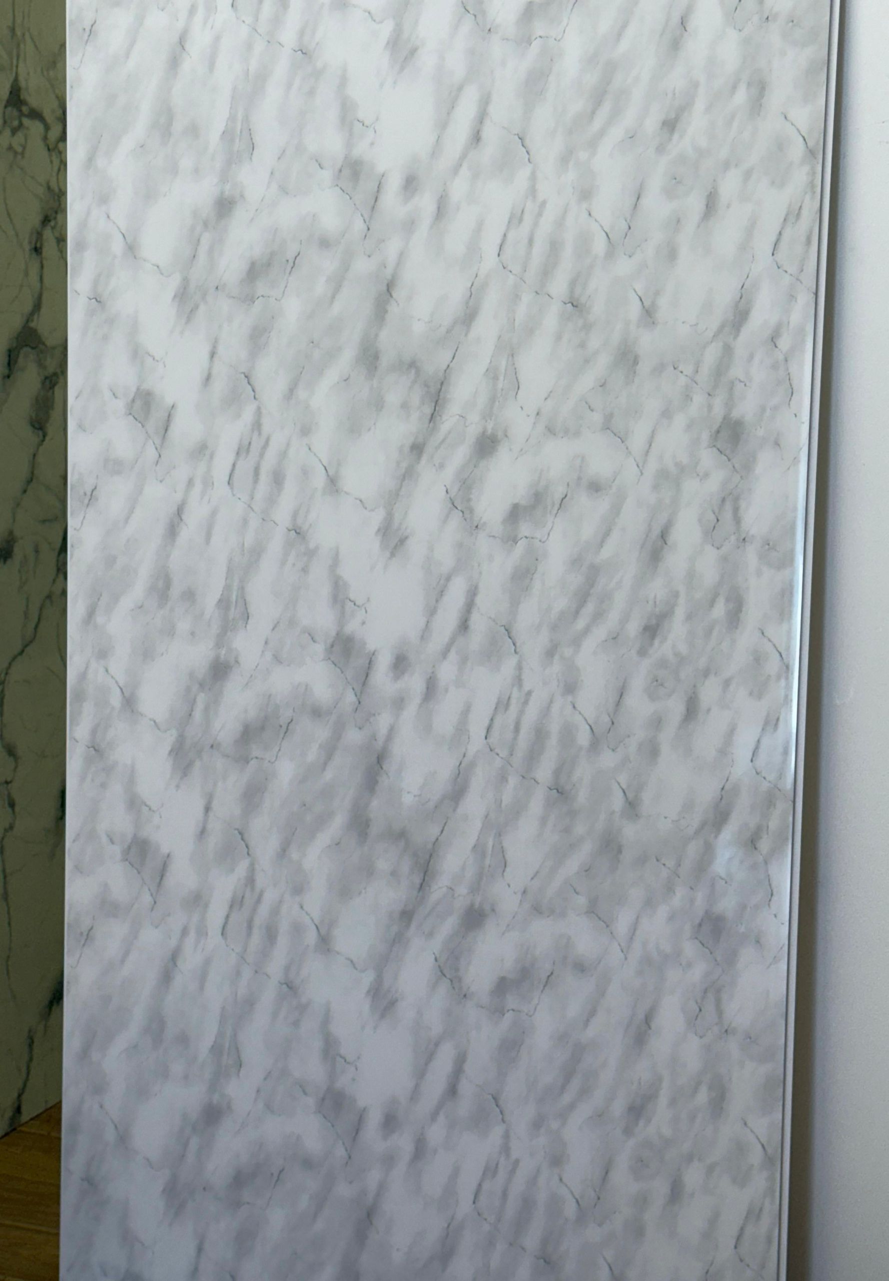 Light Grey Marble Gloss 2400 x 1000 x 10mm PVC Wall Panel