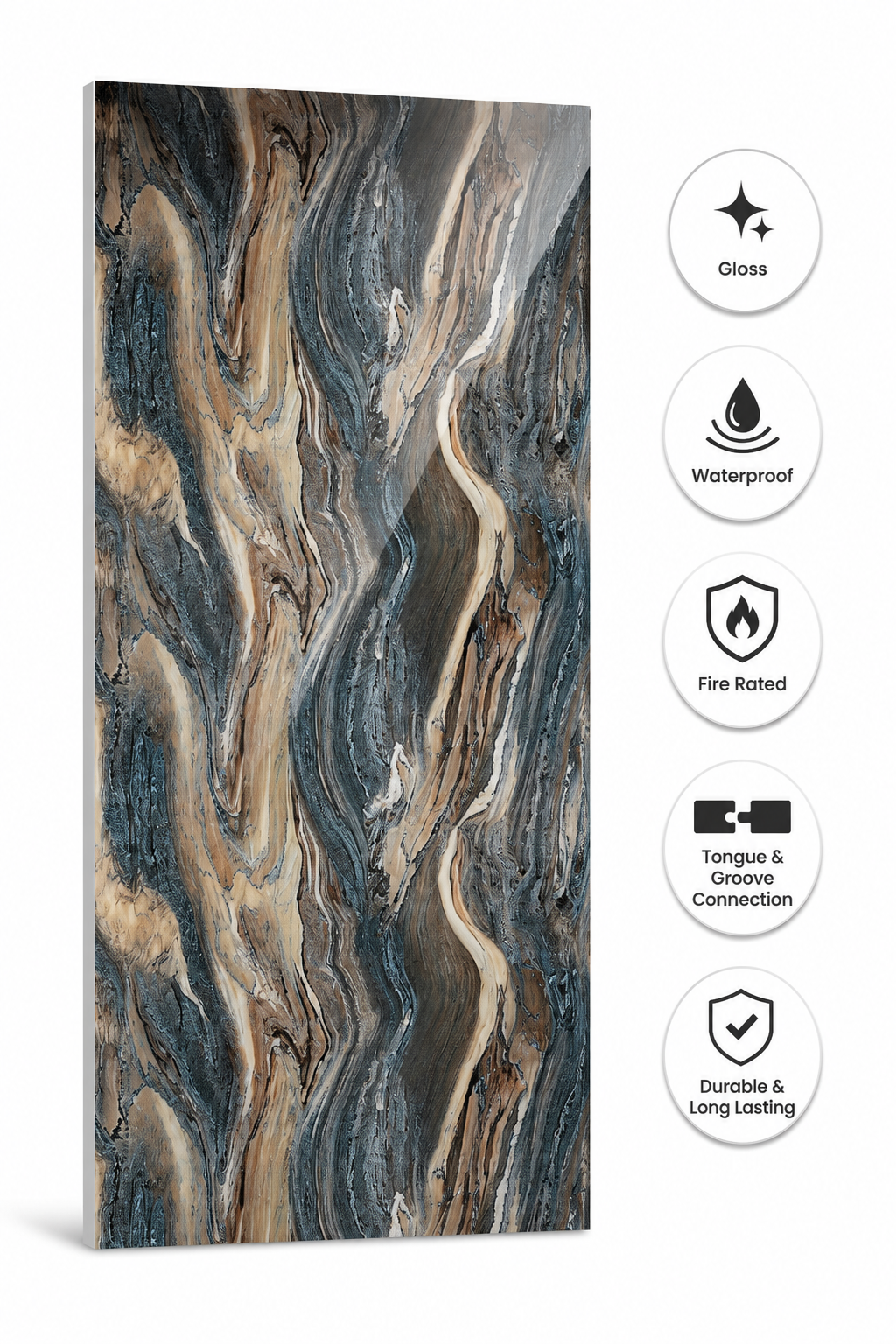 Astral Marble Gloss - 2400 x 1000 x 10mm PVC Panel