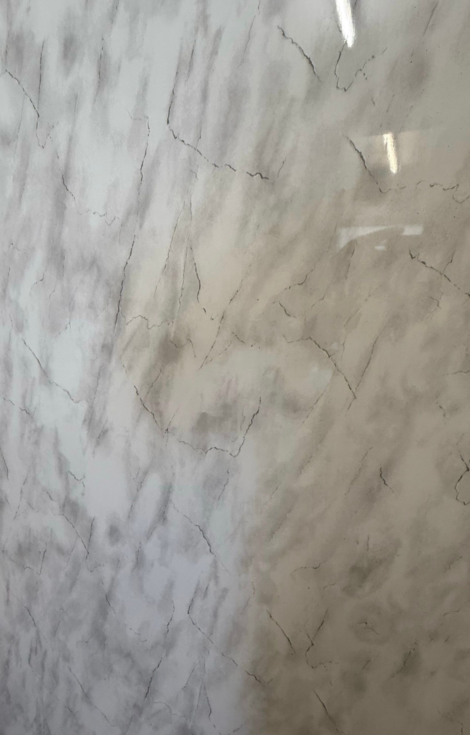 Light Grey Marble Gloss 2400 x 1000 x 10mm PVC Wall Panel - Image 3