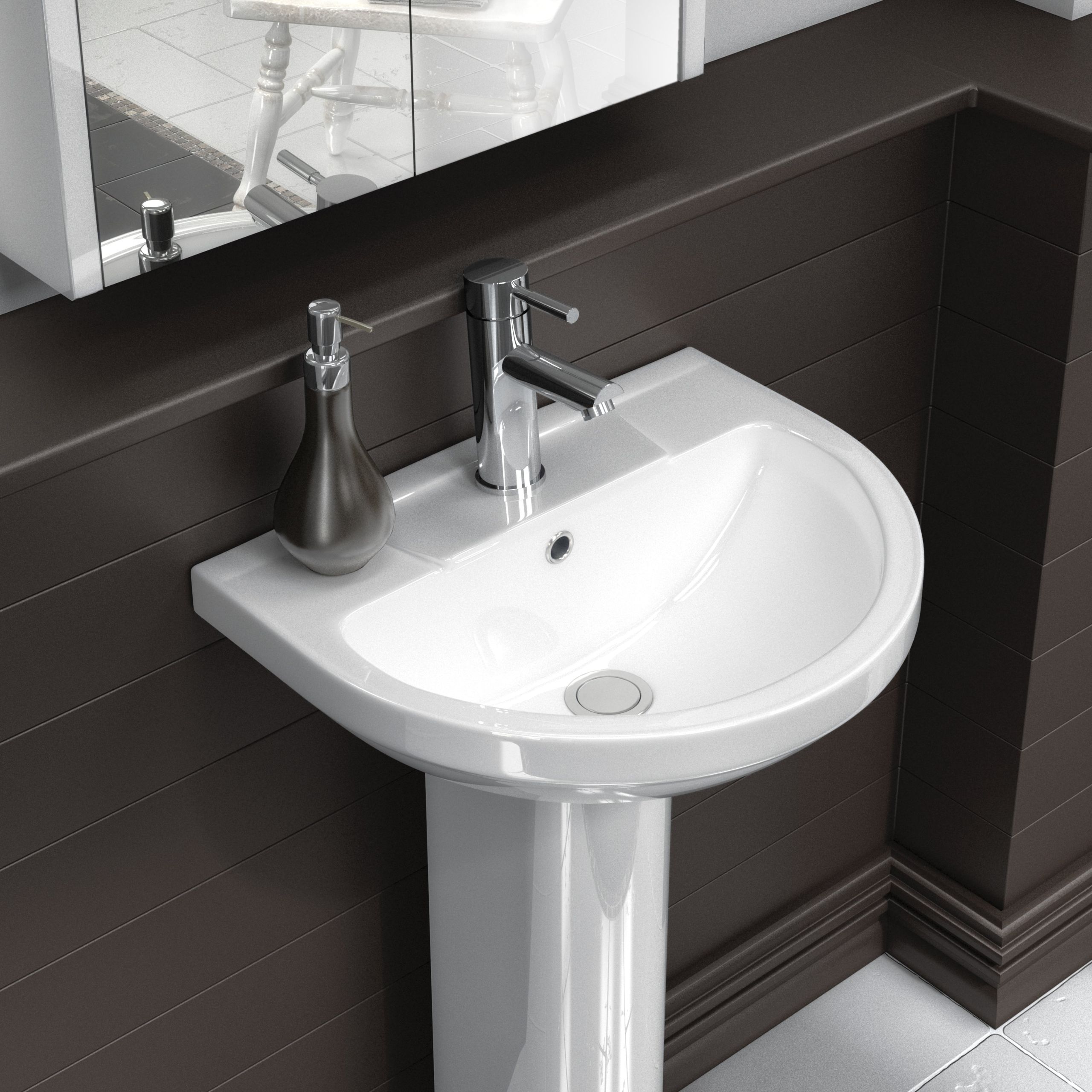 Harmony 500mm Basin & Pedestal - Image 2