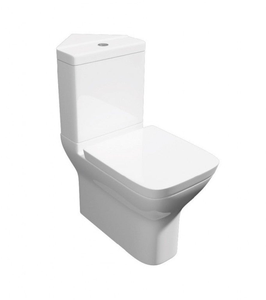 Kartell Options 600 Close Coupled Toilet Pan With Corner Cistern And Soft Close Seat - Image 3