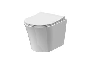 Freya Wall Hung Rimless Toilet Pan & Soft Close Seat