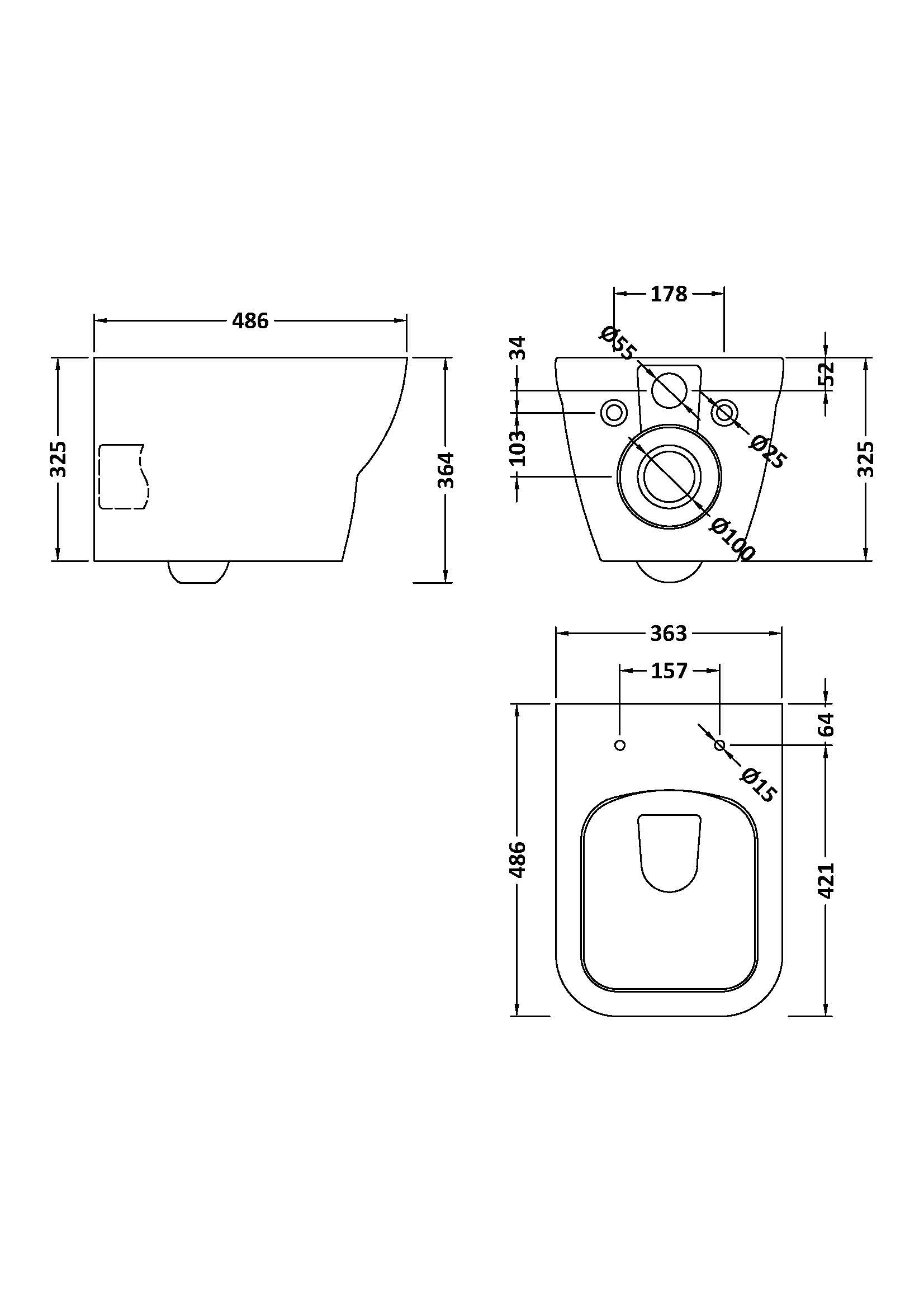 Ava Wall Hung Toilet Pan & Soft Close Seat - Image 2