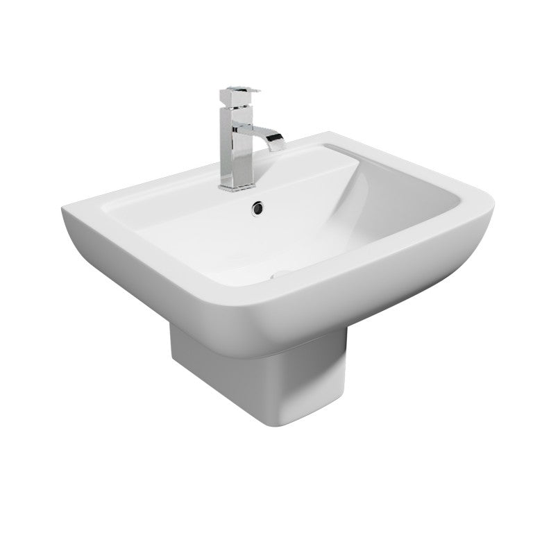 Options 600 550mm Basin and Semi Pedestal - Image 2