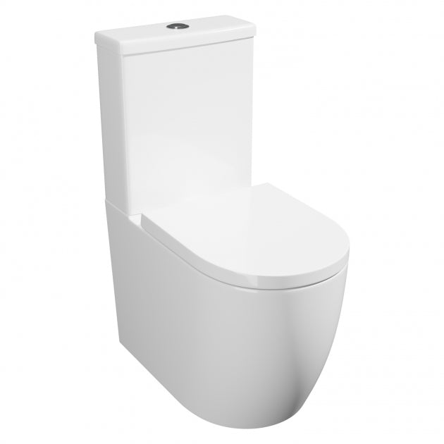 Prestige Genoa Round Fully Back to Wall Close Coupled Toilet With Cistern And Soft Close Seat - Image 3