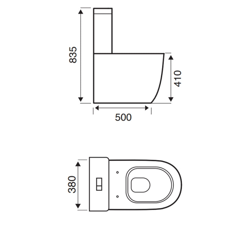 Prestige Genoa Round Fully Back to Wall Close Coupled Toilet With Cistern And Soft Close Seat - Image 2