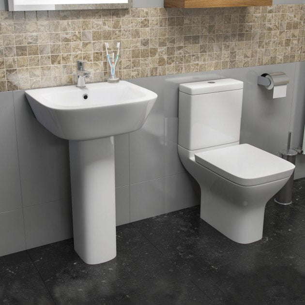Project Round Basin with Full Pedestal 530mm Wide 1 Tap Hole - Image 2